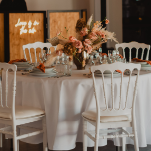 Nappe ronde blanche